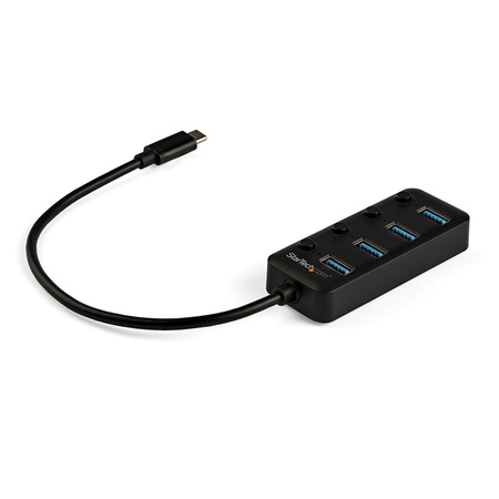 4-PORT USB C HUB WITH ON/OFF/INDIVIDUAL ON/OFF SWITCHES