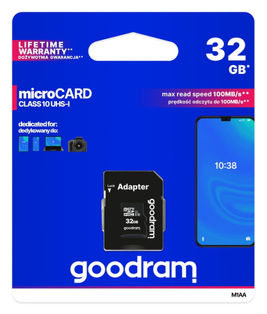 Karta pamięci GoodRam M1AA-0320R12 (32GB; Class 10; + adapter)