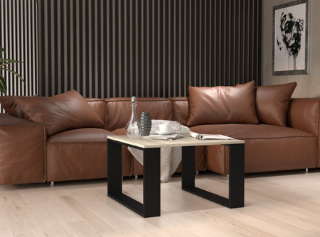 Stolik MODERN MINI 67x67xH40 sonoma/czarny
