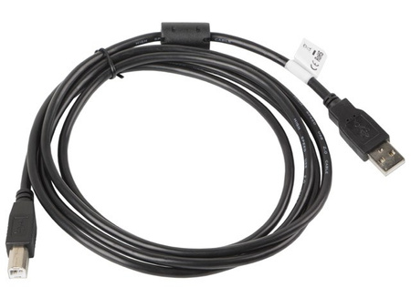 LANBERG KABEL USB 2.0 AM-BM 1.8M, FERRYT, CZARNY