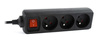 Listwa zasilająca ENERGENIE EG-PSU3F-01 (3 x Typ E; 10 A; 0,6m; kolor czarny)