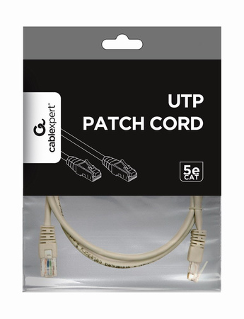GEMBIRD PATCHCORD RJ45, KAT. 5e, UTP, 1M, SZARY