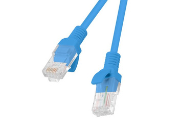 Kabel UTP Lanberg PCU5-10CC-0050-B (RJ45, U/UTP - RJ45, U/UTP ; 0,50m; UTP; kat. 5e; kolor niebieski)