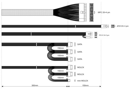 Zasilacz Akyga AK-B1-500 (500 W; Pasywne; 120 mm)