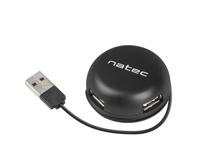 NATEC HUB USB 2.0 BUMBLEBEE (4-PORTOWY, CZARNY)