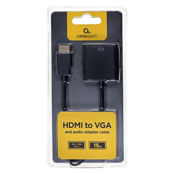 Adapter GEMBIRD A-HDMI-VGA-03 (HDMI M - D-Sub (VGA