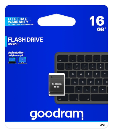 GOODRAM FLASHDRIVE 16GB USB 2.0 PICCOLO BLACK