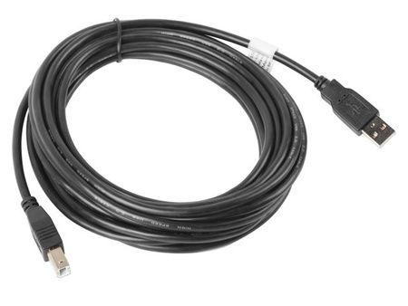 LANBERG KABEL USB 2.0 AM-BM 5M, CZARNY